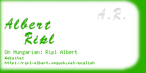 albert ripl business card